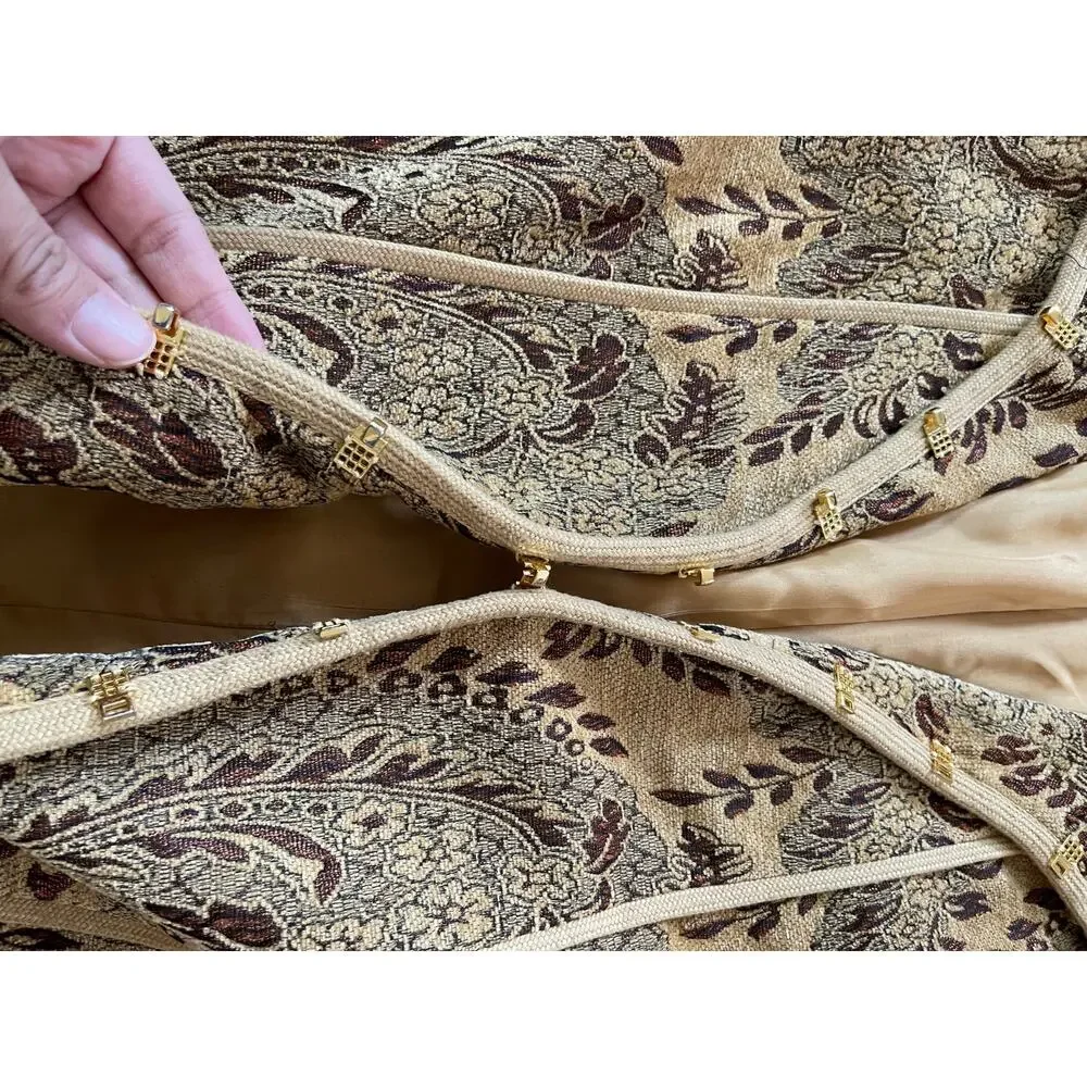 Vintage 90s‎ Carlisle Velvet Brocade Jacquard Jacket Upholstery 6 - Picture 6 of 6